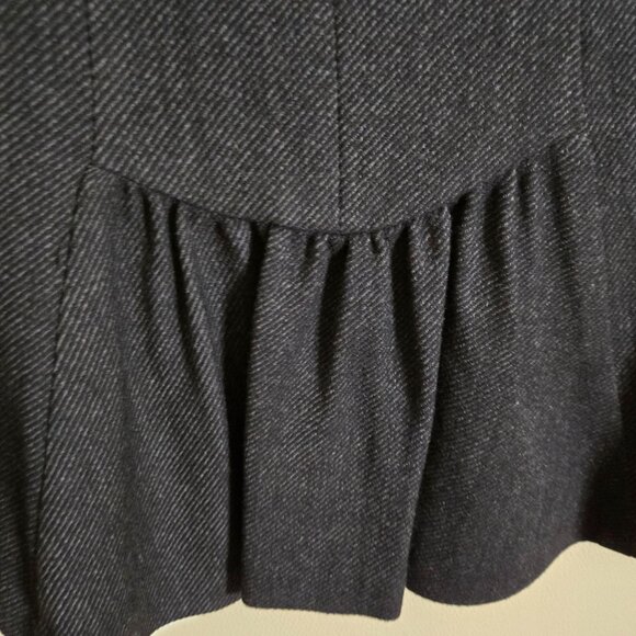 Rebecca Taylor Wool Blend Seamed Pencil Skirt With Peplum Back Designer Size 6 - Picture 4 of 6